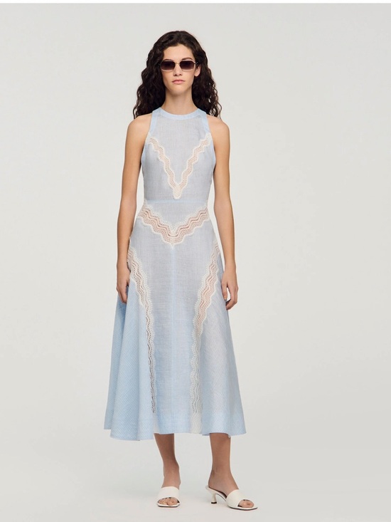 Sandro Dresses & Skirts - Nathalie Lace Trim Maxi Dress